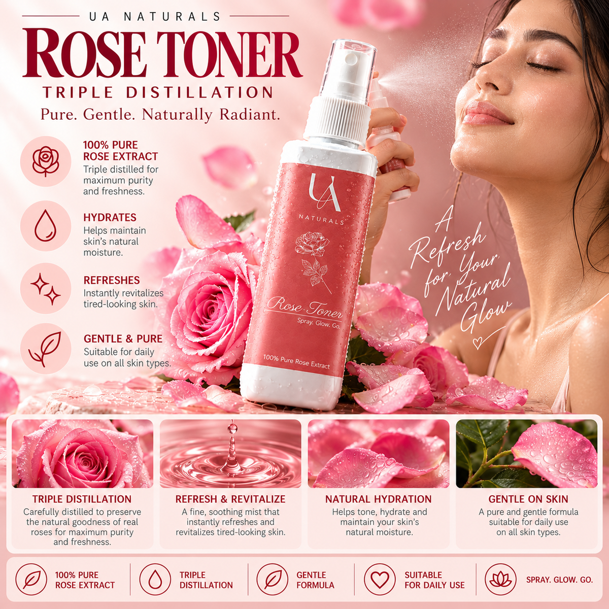 Rose Toner - Triple Distillation