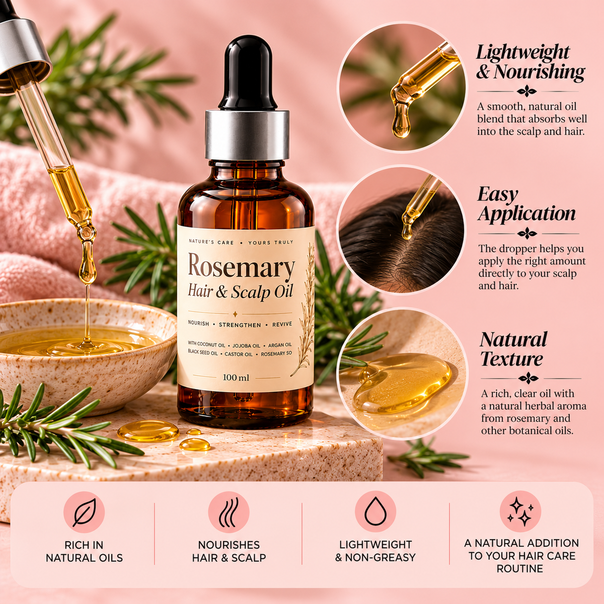 Rosemary Hair and Scalp Oil
