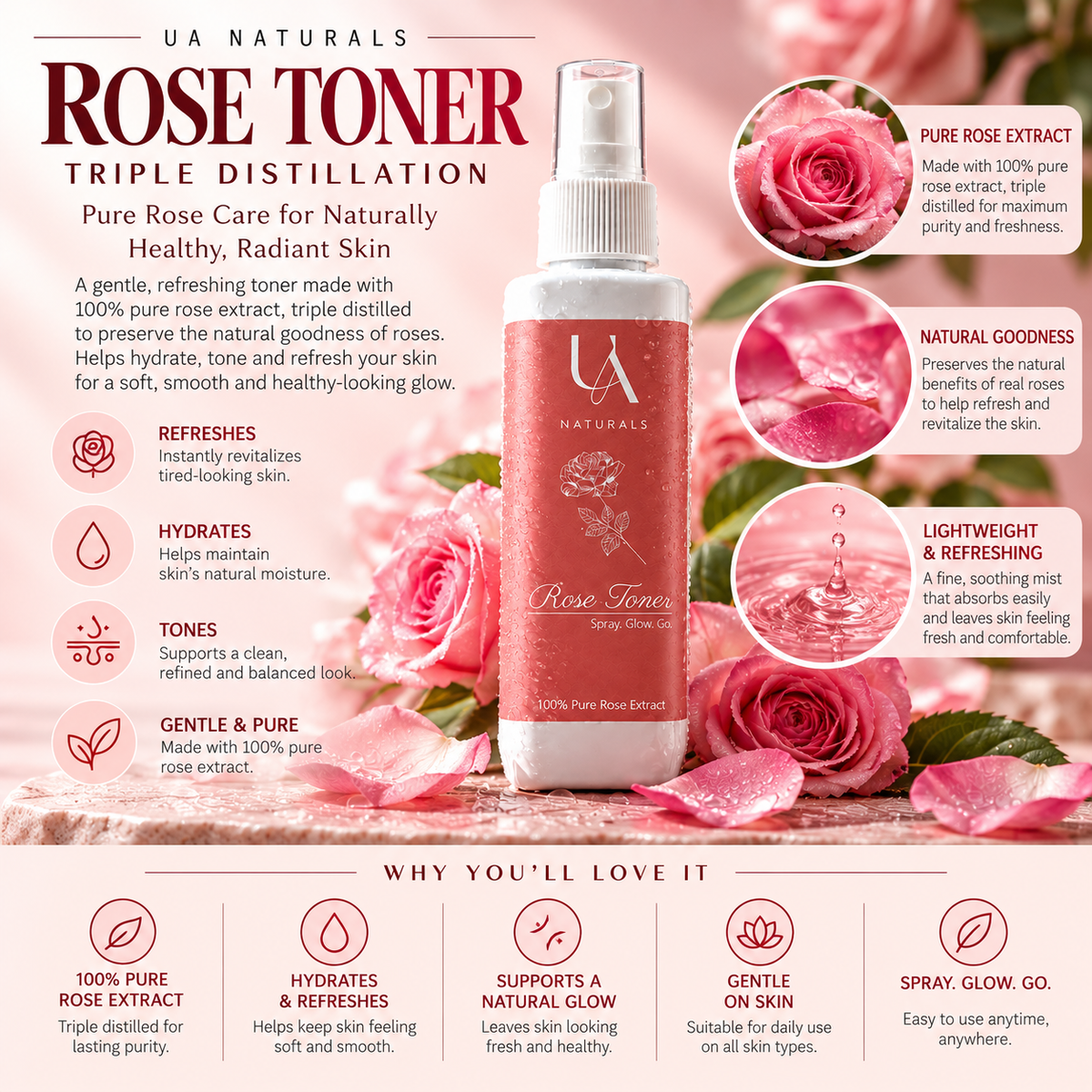 Rose Toner - Triple Distillation