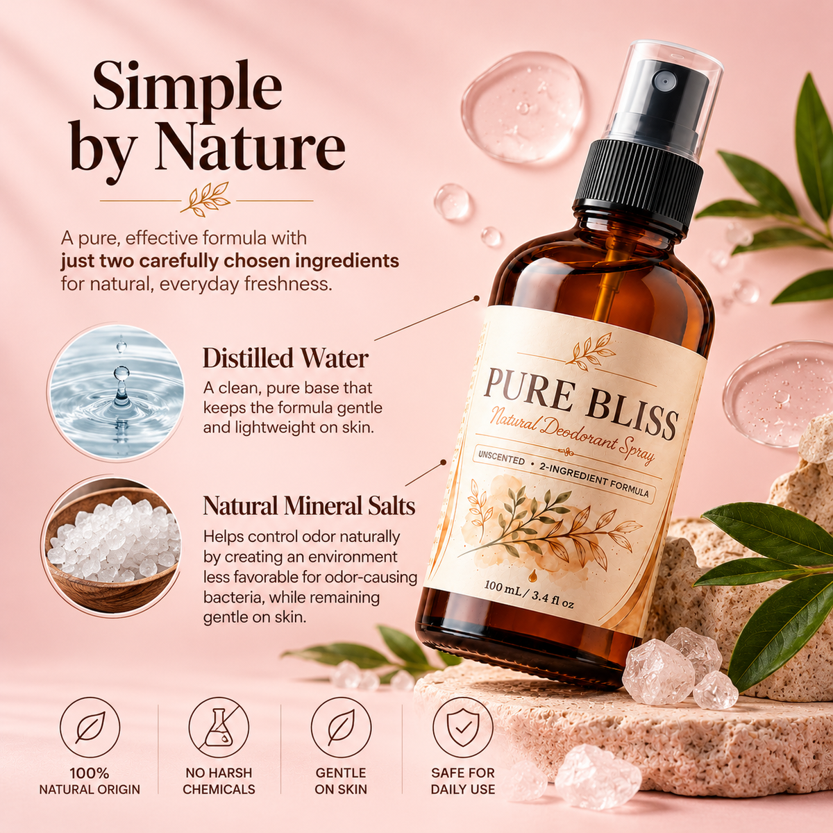 Pure Bliss Natural Deo Unscented