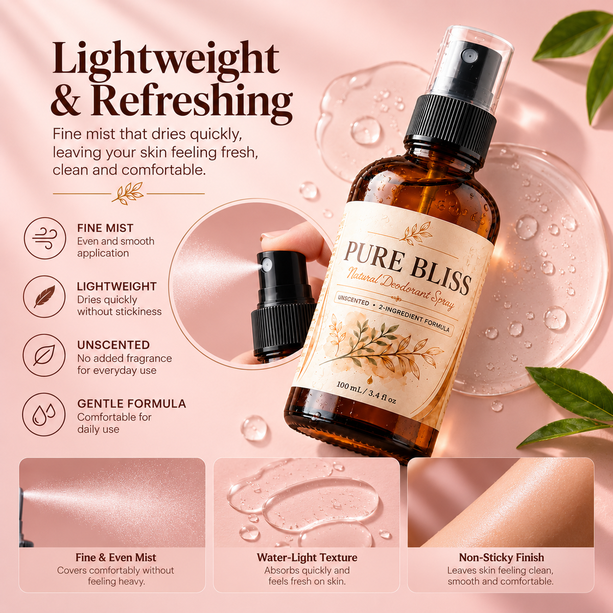 Pure Bliss Natural Deo Unscented