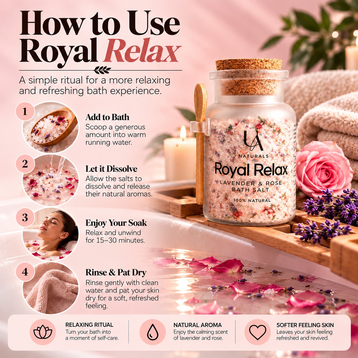 Royal Relax Lavender & Rose Bath Salt