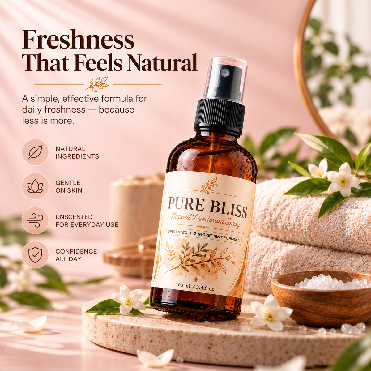 Pure Bliss Natural Deo Unscented