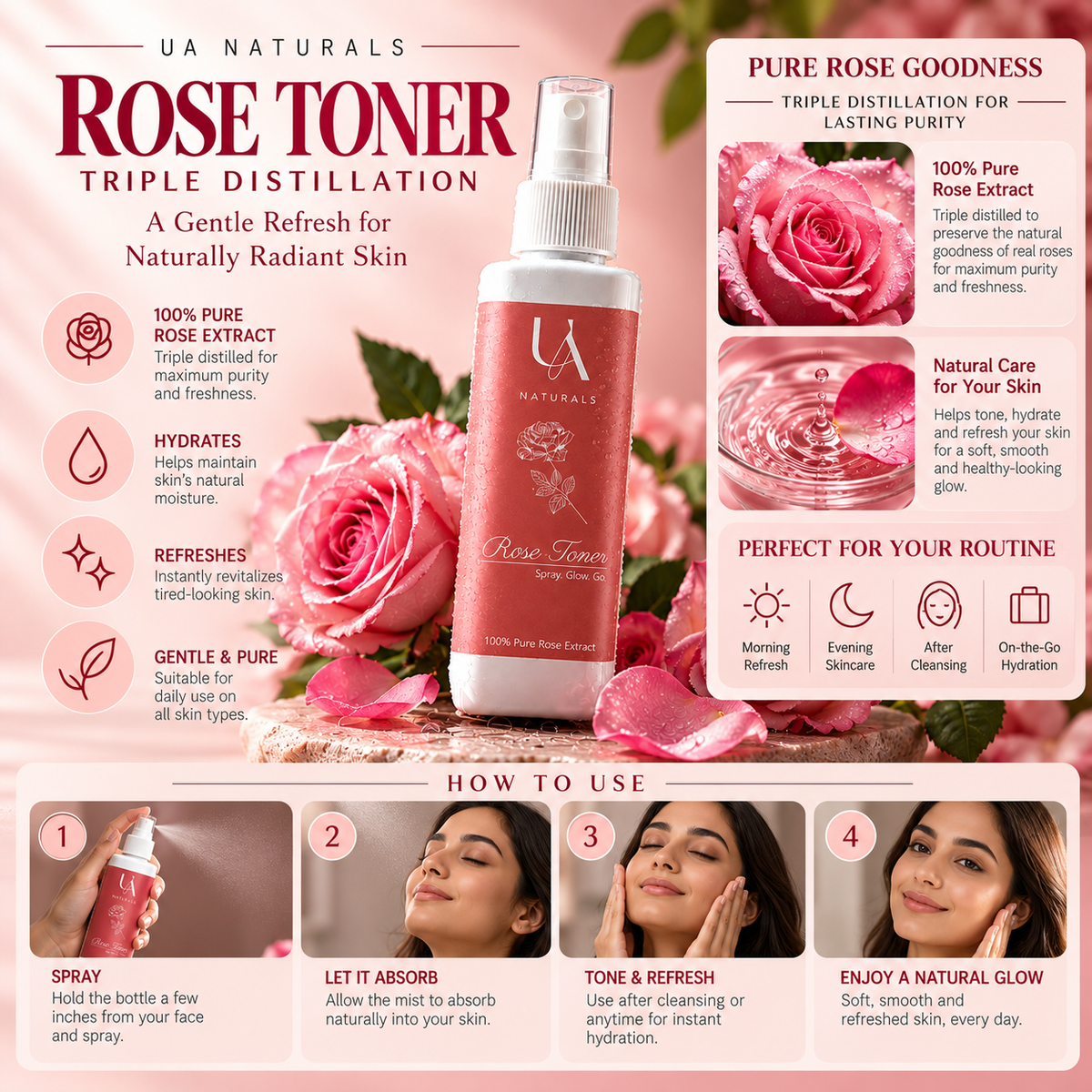 Rose Toner - Triple Distillation